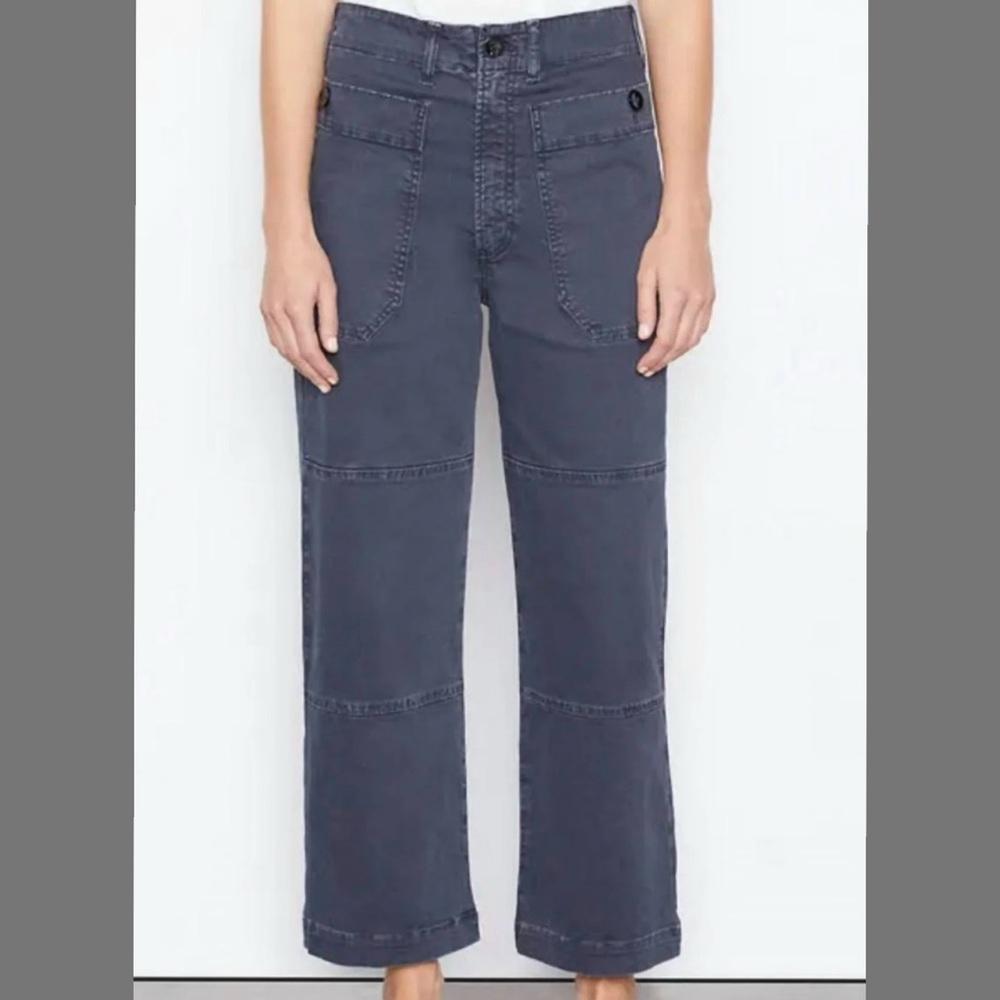 FRAME Dark Blue High Waisted Sailor Ankle Pants